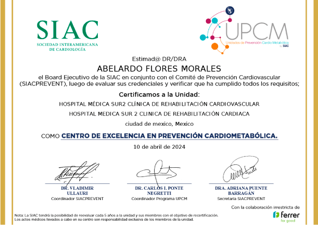 Certificado de calidad SIAC